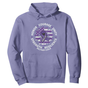 Military Child Month Hoodie Purple Up Military Child Honor Courage Unity Strength Resilience TS11 Violet Print Your Wear