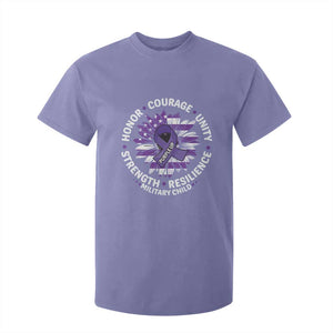 Military Child Month T Shirt For Kid Purple Up Military Child Honor Courage Unity Strength Resilience TS11 Violet Print Your Wear