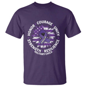 Military Child Month T Shirt Purple Up Military Child Honor Courage Unity Strength Resilience TS11 Purple Print Your Wear