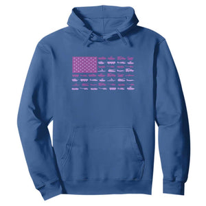 Military Child Month Military Transport American Flag Hoodie TS11 Royal Blue Print Your Wear