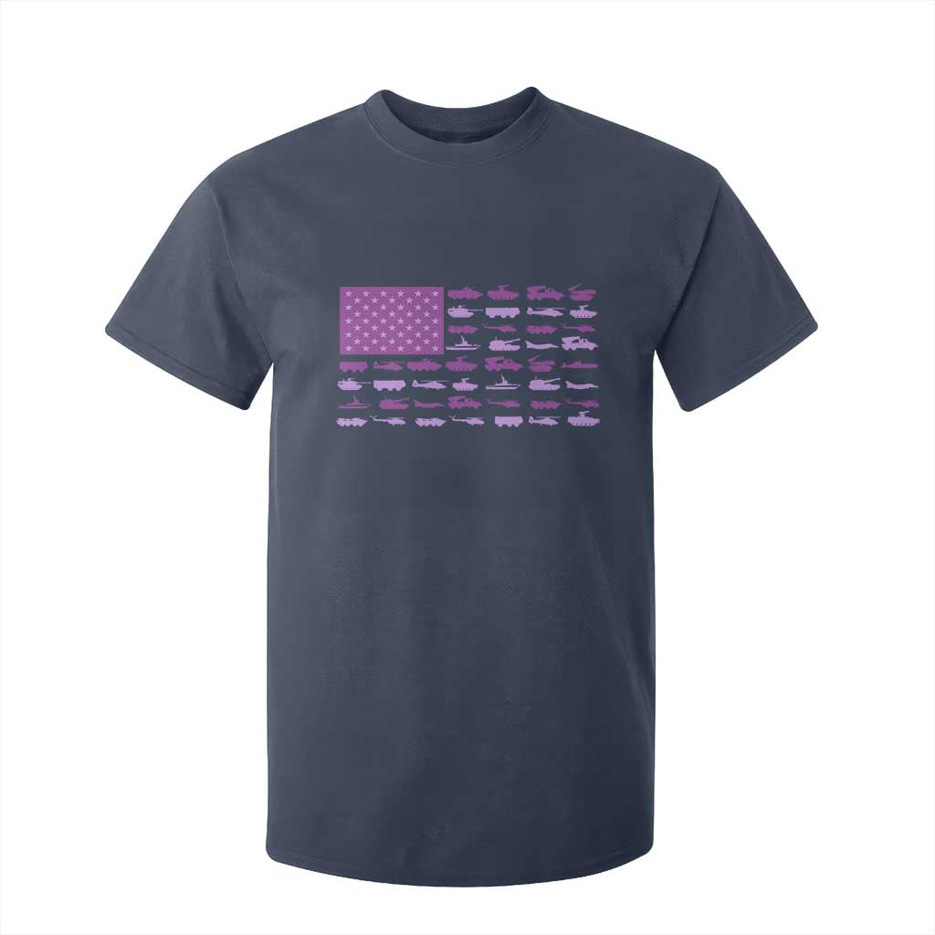 Military Child Month Military Transport American Flag T Shirt For Kid TS11 Navy Print Your Wear