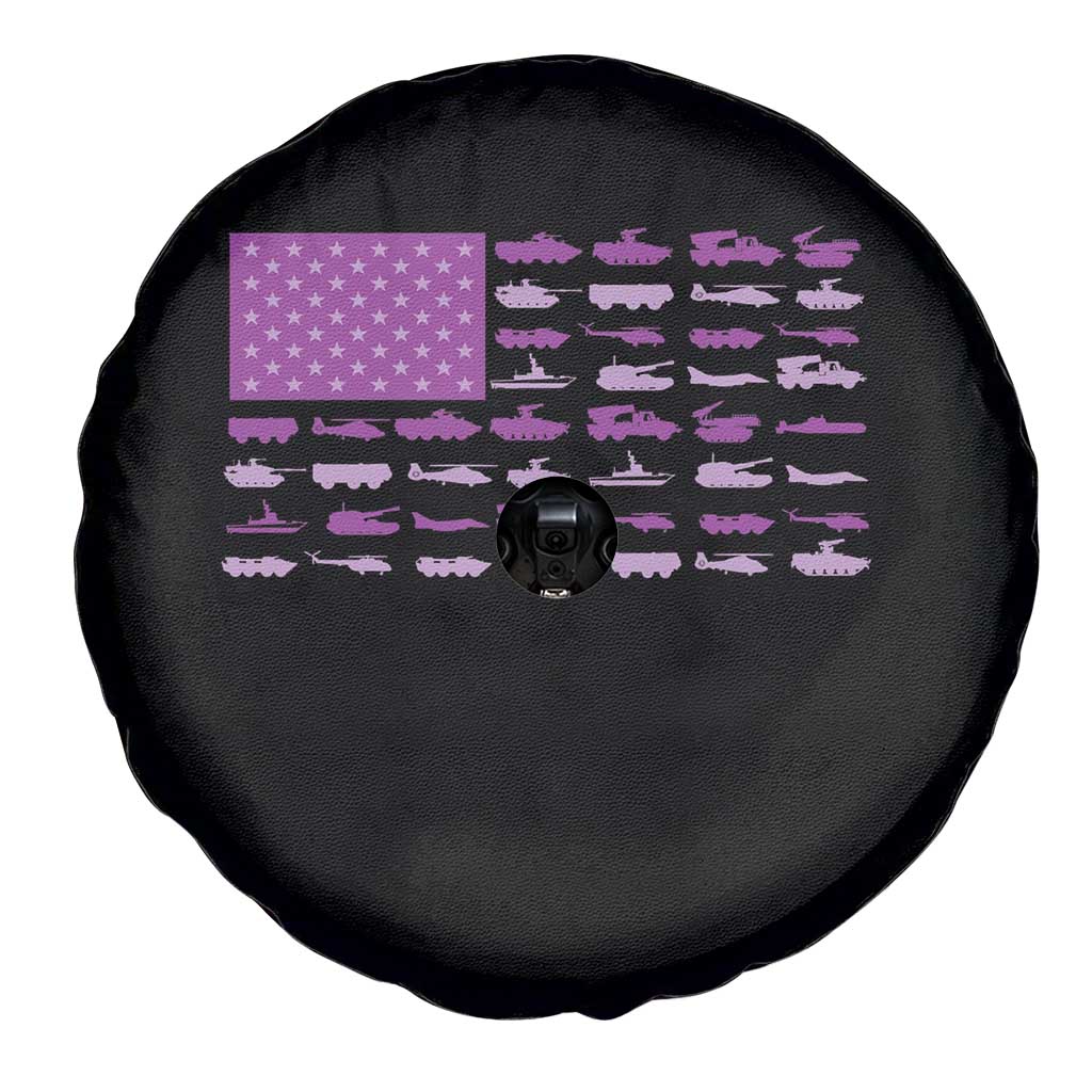 Military Child Month Military Transport American Flag Spare Tire Cover TS11 Print Your Wear