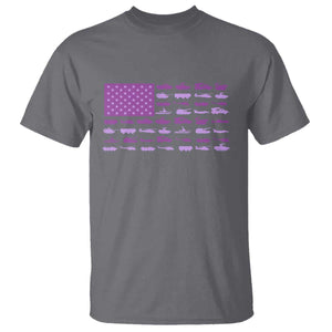 Military Child Month Military Transport American Flag T Shirt TS11 Charcoal Print Your Wear
