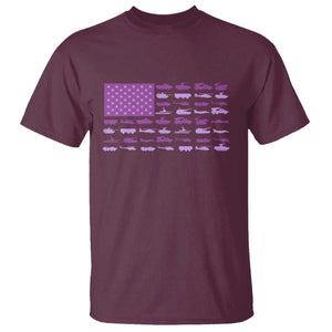 Military Child Month Military Transport American Flag T Shirt TS11 Maroon Print Your Wear