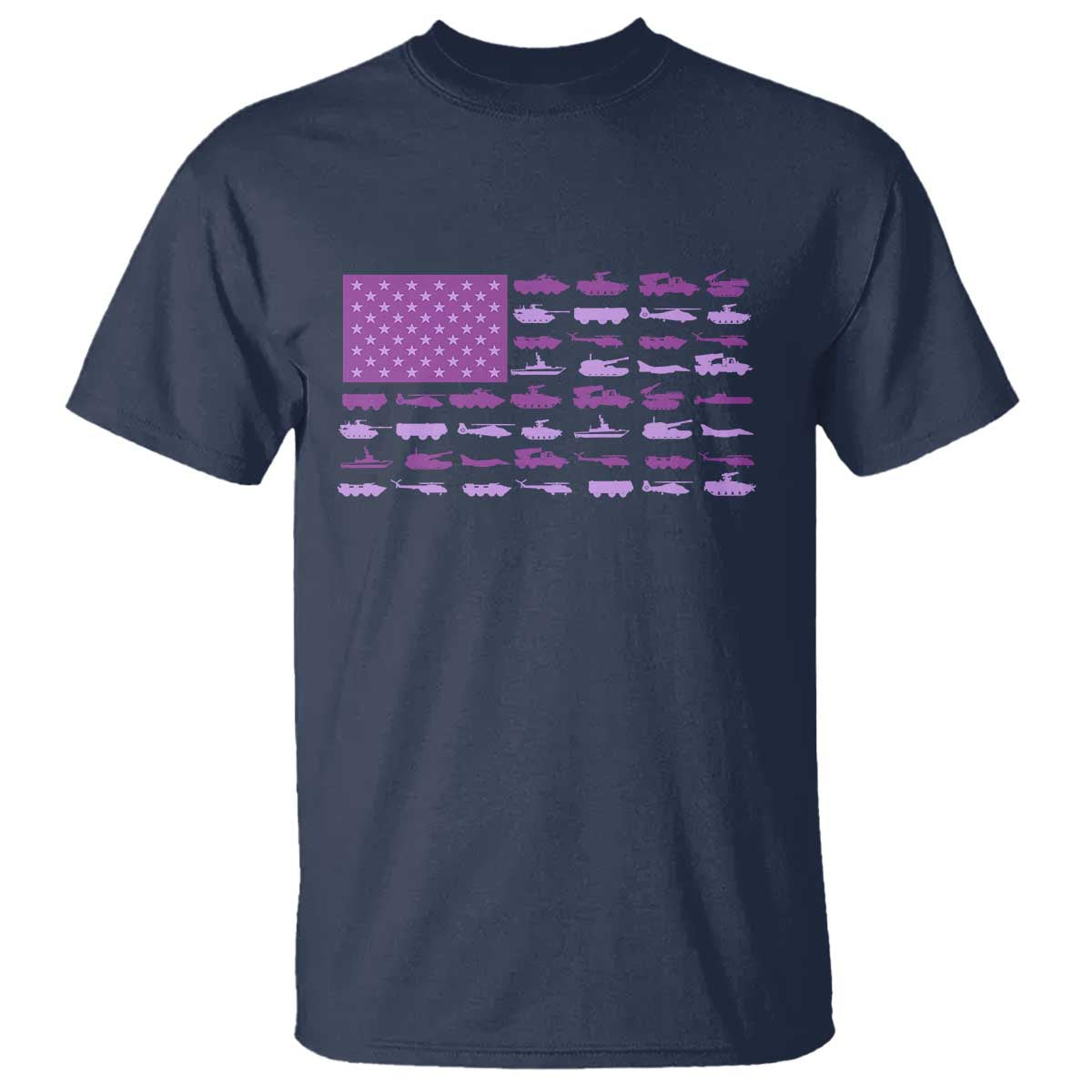 Military Child Month Military Transport American Flag T Shirt TS11 Navy Print Your Wear