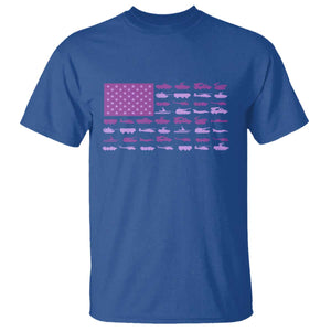 Military Child Month Military Transport American Flag T Shirt TS11 Royal Blue Print Your Wear