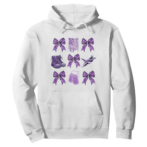 Military Kid Month Camo Coquette Bow Hoodie TS11 White Print Your Wear