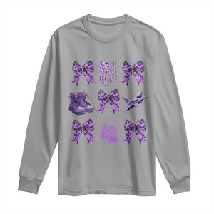 Military Kid Month Camo Coquette Bow Long Sleeve Shirt TS11 Sport Gray Print Your Wear