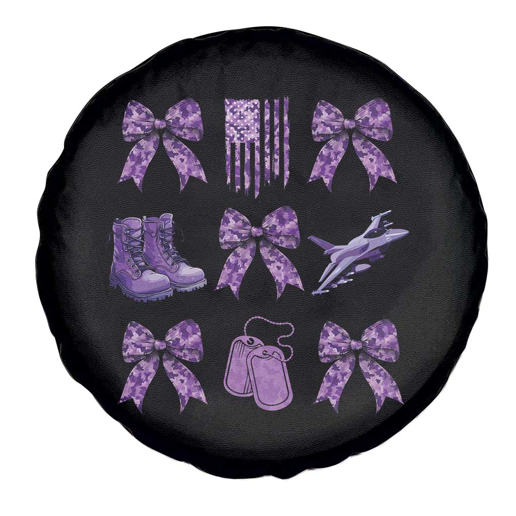 Military Kid Month Camo Coquette Bow Spare Tire Cover TS11 Print Your Wear