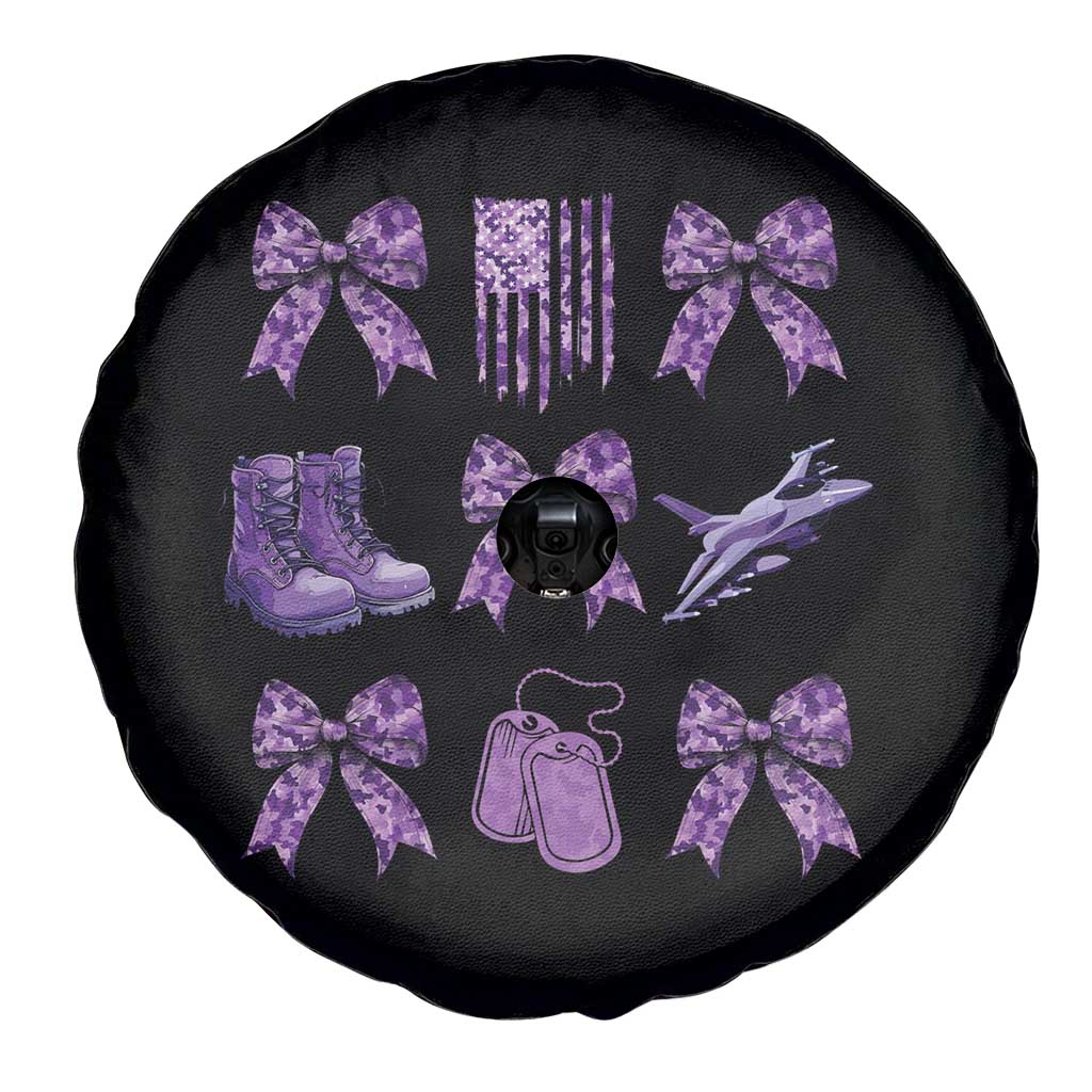 Military Kid Month Camo Coquette Bow Spare Tire Cover TS11 Print Your Wear