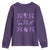 Military Kid Month Camo Coquette Bow Youth Sweatshirt TS11 Purple Print Your Wear