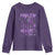 Purple Up Military Child Youth Sweatshirt Dandelion Vintage American Flag Military Child Month TS11 Purple Print Your Wear