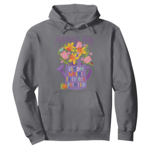 Military Kids Bloom Where They Are Planted Hoodie Military Child Month Flower TS11 Charcoal Print Your Wear