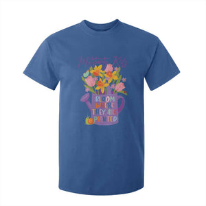 Military Kids Bloom Where They Are Planted T Shirt For Kid Military Child Month Flower TS11 Royal Blue Print Your Wear