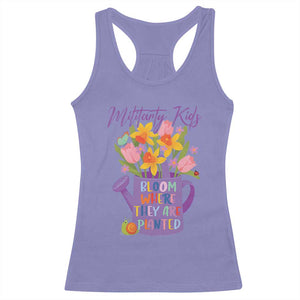 Military Kids Bloom Where They Are Planted Racerback Tank Top Military Child Month Flower TS11 Violet Print Your Wear