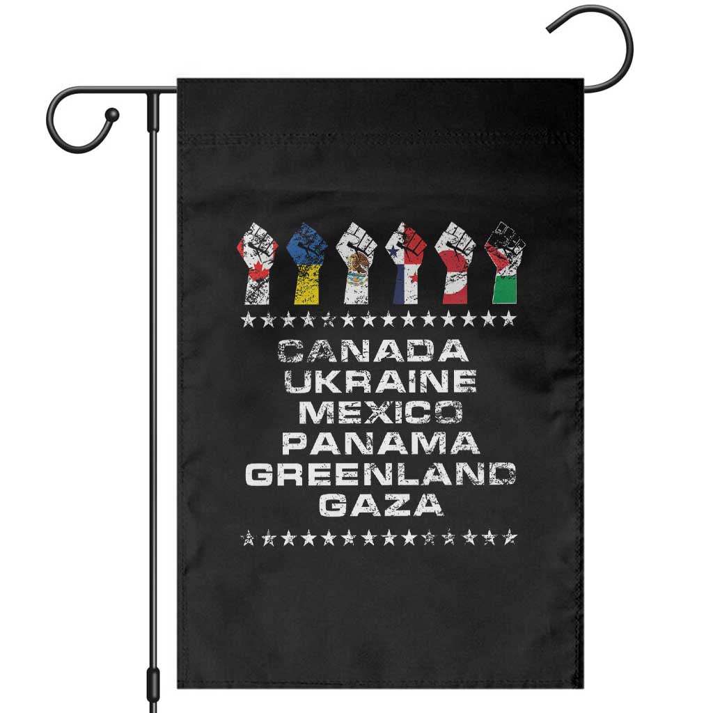Canada Greenland Mexico Panama Gaza Ukraine Pride Garden Flag Hand Fist TS11 Black Print Your Wear
