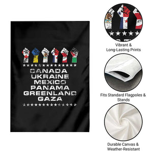 Canada Greenland Mexico Panama Gaza Ukraine Pride Garden Flag Hand Fist TS11 Print Your Wear