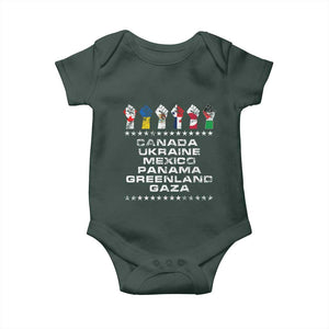 Canada Greenland Mexico Panama Gaza Ukraine Pride Baby Onesie Hand Fist TS11 Print Your Wear