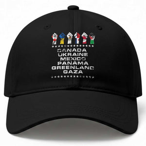 Canada Greenland Mexico Panama Gaza Ukraine Pride Baseball Cap Hand Fist TS11 Print Your Wear