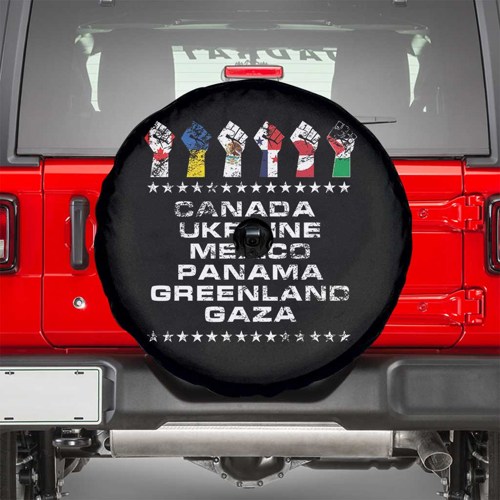 Canada Greenland Mexico Panama Gaza Ukraine Pride Spare Tire Cover Hand Fist TS11 Black Print Your Wear