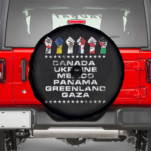 Canada Greenland Mexico Panama Gaza Ukraine Pride Spare Tire Cover Hand Fist TS11 Black Print Your Wear