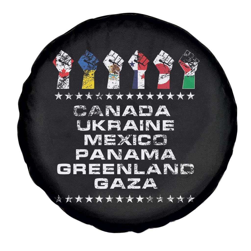 Canada Greenland Mexico Panama Gaza Ukraine Pride Spare Tire Cover Hand Fist TS11 Print Your Wear