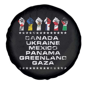Canada Greenland Mexico Panama Gaza Ukraine Pride Spare Tire Cover Hand Fist TS11 Print Your Wear