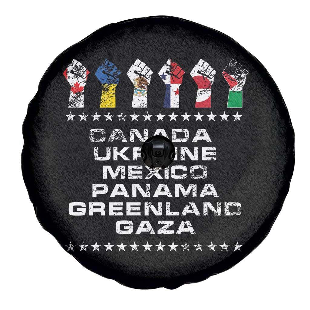Canada Greenland Mexico Panama Gaza Ukraine Pride Spare Tire Cover Hand Fist TS11 Print Your Wear