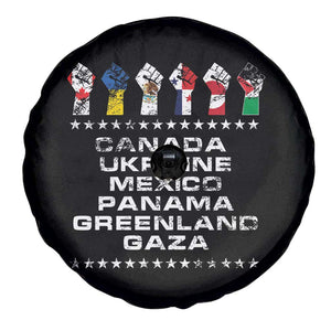Canada Greenland Mexico Panama Gaza Ukraine Pride Spare Tire Cover Hand Fist TS11 Print Your Wear