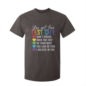 Funny Test Day T Shirt For Kid You Got This Don't Stress Rock The Test TS11 Dark Chocolate Print Your Wear