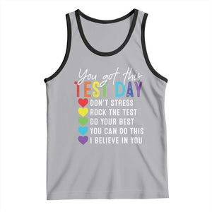 Funny Test Day Tank Top You Got This Don't Stress Rock The Test TS11 Athletic Heather Black Print Your Wear