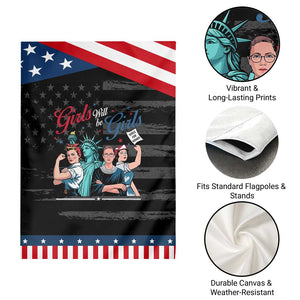 Girl Will be Girls Patriotic Feminist 4th of July Garden Flag TS11 Print Your Wear