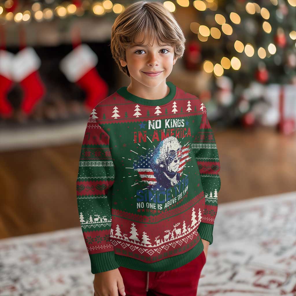 Funny No King In America Since 1776 No One Is Above The Law Knit Sweatshirt George Washington TS11 Christmas Print Your Wear