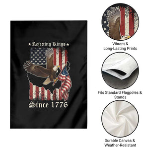 Funny Rejecting Kings Since 1776 Garden Flag Vintage American Flag Bald Eagle TS11 Print Your Wear