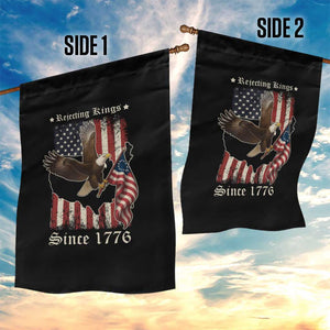 Funny Rejecting Kings Since 1776 Garden Flag Vintage American Flag Bald Eagle TS11 Print Your Wear