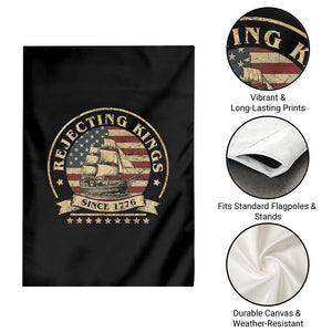 Funny Rejecting Kings Since 1773 Garden Flag Vintage Patriotic USA TS11 Print Your Wear