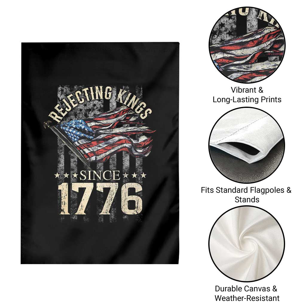 Funny Rejecting Kings Since 1776 Garden Flag Vintage American Flag TS11 Print Your Wear