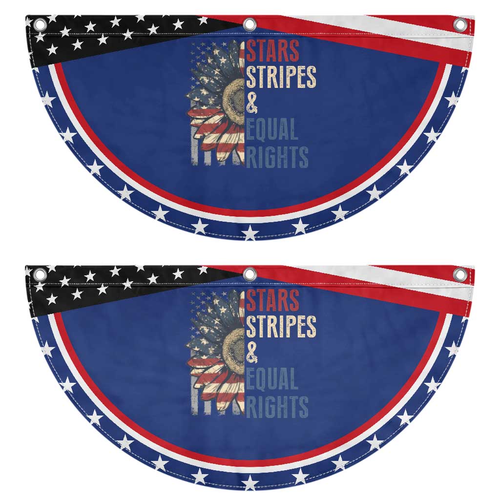 Funny Stars Stripes And Equal Rights Patriotic Fan Flag 4th Of July Women's Rights Sunflower