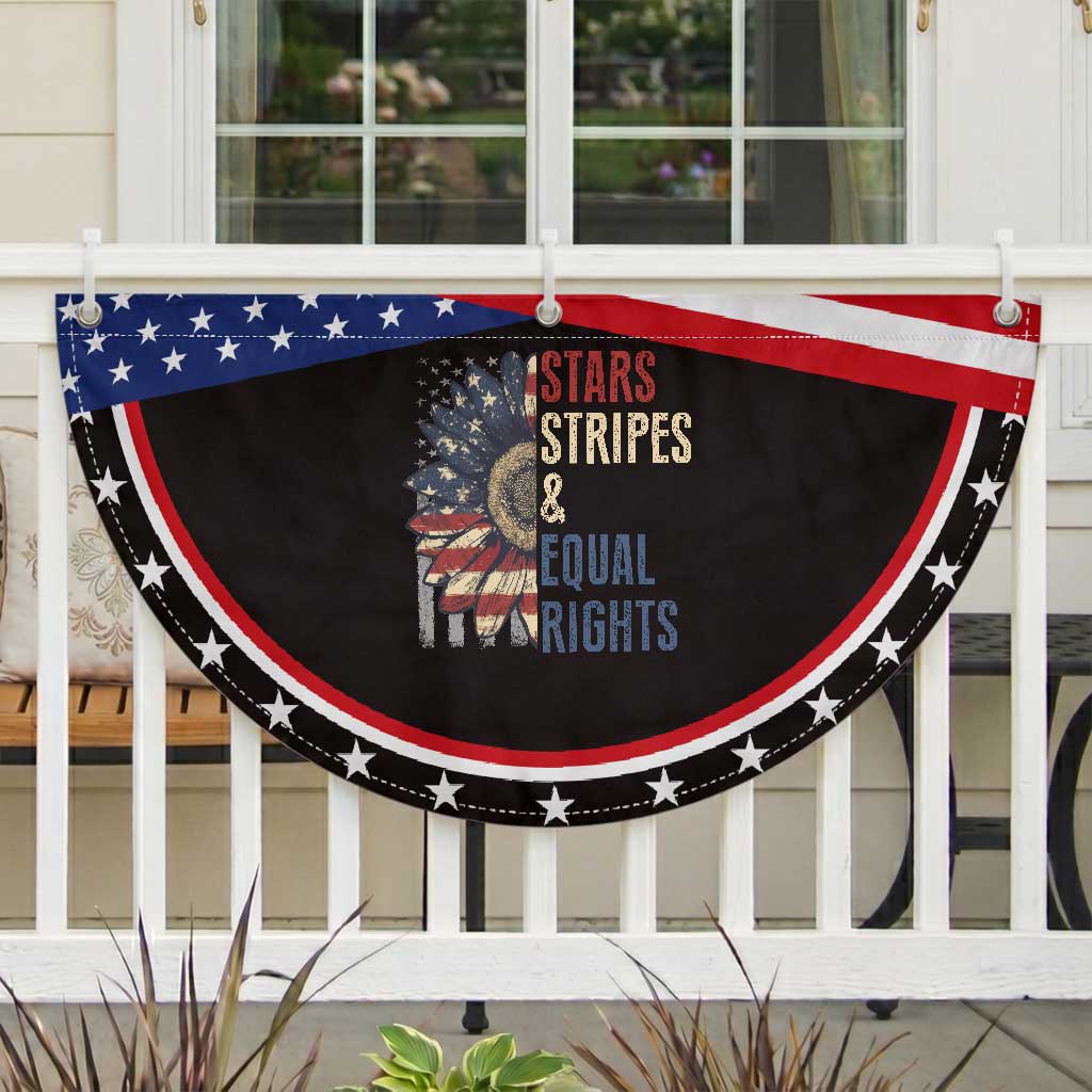 Funny Stars Stripes And Equal Rights Patriotic Fan Flag 4th Of July Women's Rights Sunflower