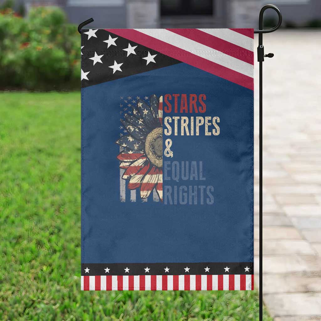 Funny Stars Stripes And Equal Rights Garden Flag 4th Of July Women's Rights Sunflower TS11 Classic Blue Black Print Your Wear