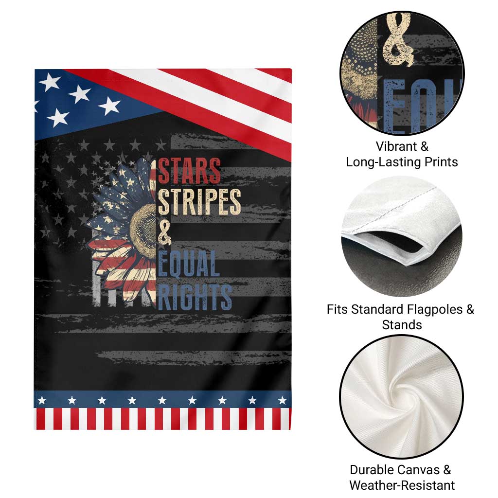 Funny Stars Stripes And Equal Rights Garden Flag 4th Of July Women's Rights Sunflower TS11 Print Your Wear