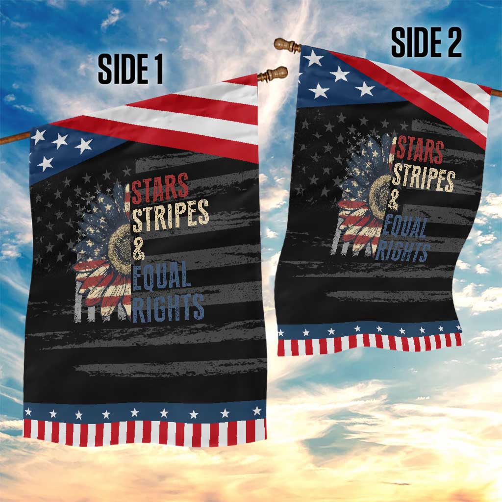 Funny Stars Stripes And Equal Rights Garden Flag 4th Of July Women's Rights Sunflower TS11 Print Your Wear