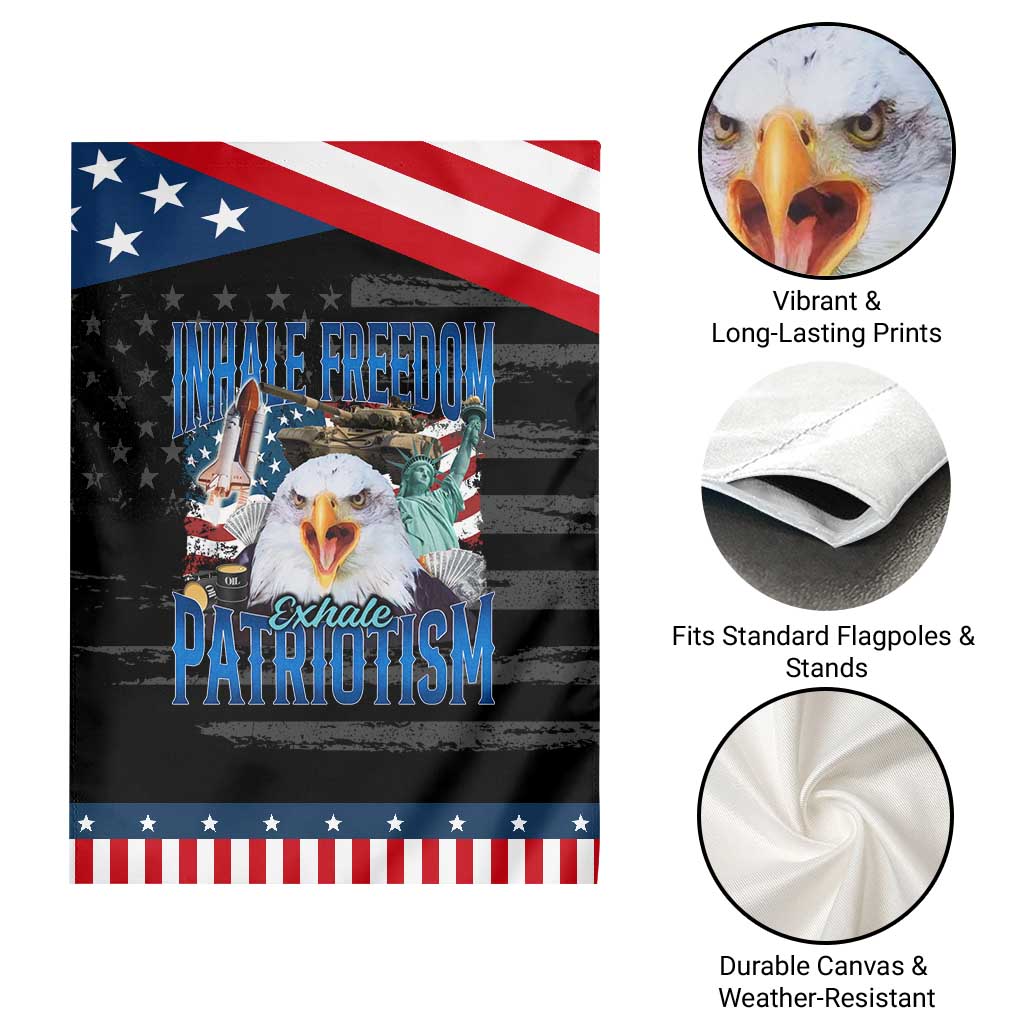 Funny Inhale Freedom Exhale Patriotism Garden Flag American Pride Eagle 4th Of July TS11 Print Your Wear