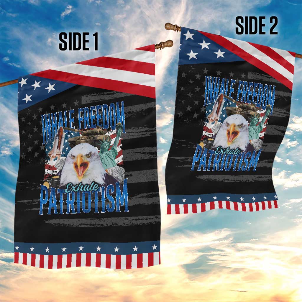Funny Inhale Freedom Exhale Patriotism Garden Flag American Pride Eagle 4th Of July TS11 Print Your Wear