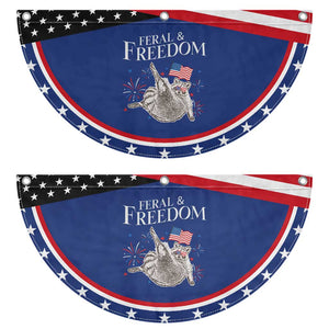 Funny Feral And Free Patriotic Fan Flag 4th of July Raccoon With American Flag TS11 2pcs pack Classic Navy Print Your Wear
