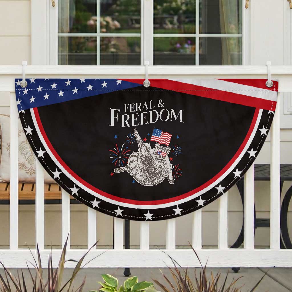 Funny Feral And Free Patriotic Fan Flag 4th of July Raccoon With American Flag TS11 2pcs pack Classic Black Print Your Wear