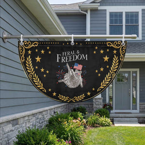 Funny Feral And Free Patriotic Fan Flag 4th of July Raccoon With American Flag TS11 2pcs pack Vintage Black Print Your Wear