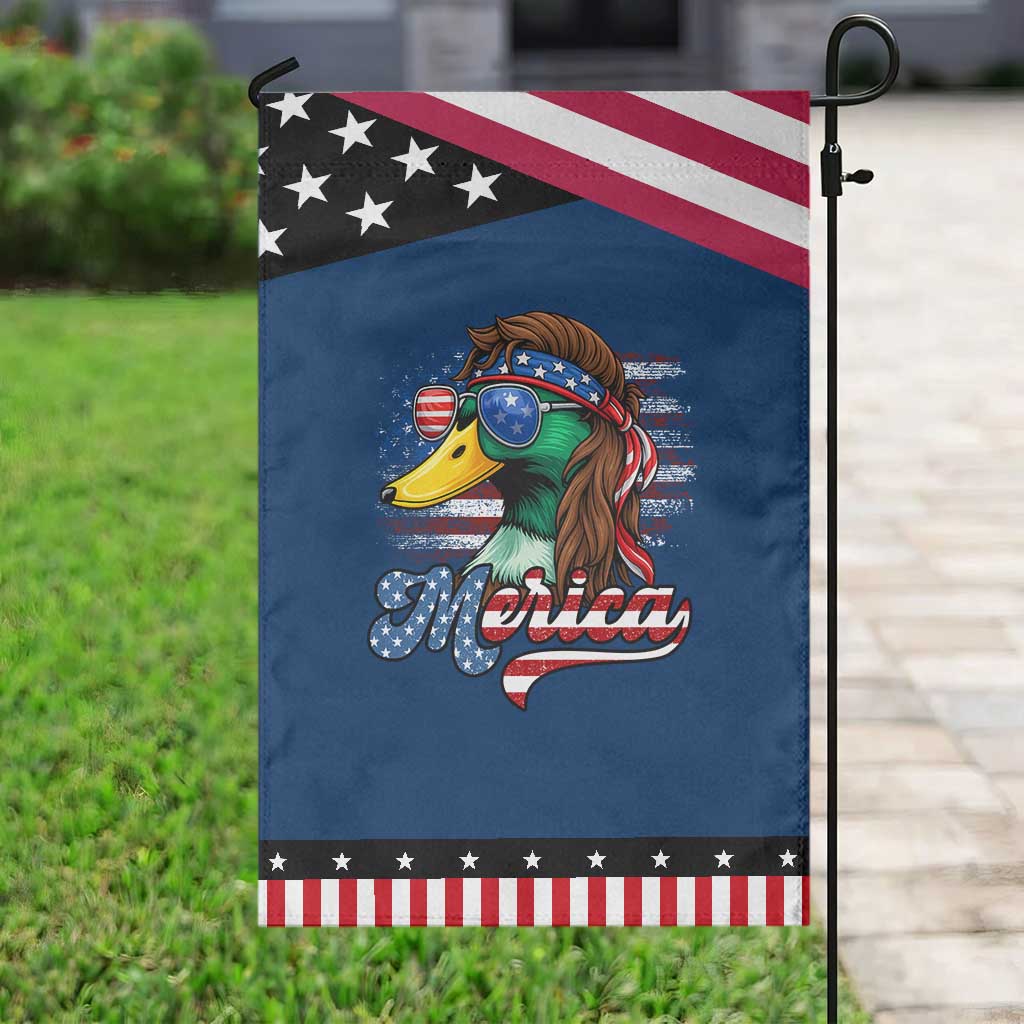 Funny Duck Merica Garden Flag 4th Of July American Flag Patriotic Hunting TS11 Classic Blue Black Print Your Wear