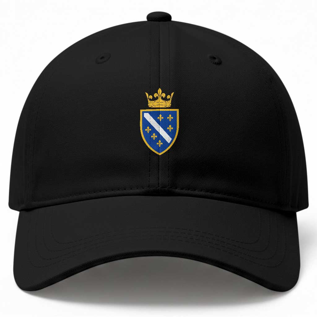 Bosnia and Herzegovina Flag Emblem with Crown Baseball Cap