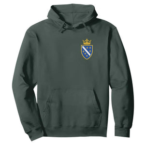 Bosnia and Herzegovina Flag Emblem with Crown Hoodie